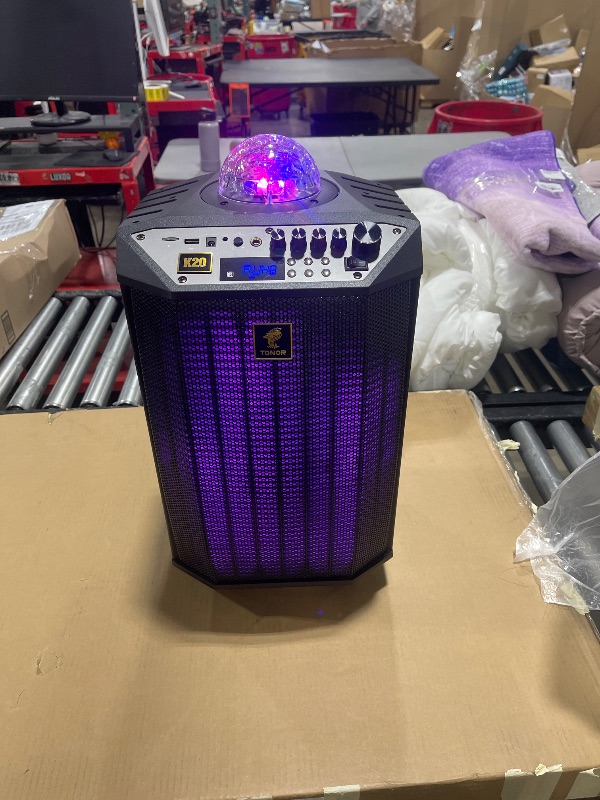 Photo 1 of Wireless Karaoke Machine for Adults, TONOR PA System Portable Bluetooth Singing Speaker with Dual Wireless Microphones Microfono, Disco Ball for Home Karaoke, Party, Class and Church K20