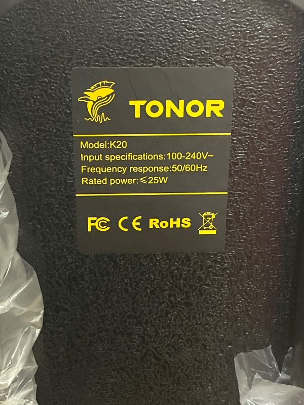 Photo 1 of Wireless Karaoke Machine for Adults, TONOR PA System Portable Bluetooth Singing Speaker with Dual Wireless Microphones Microfono, Disco Ball for Home Karaoke, Party, Class and Church K20