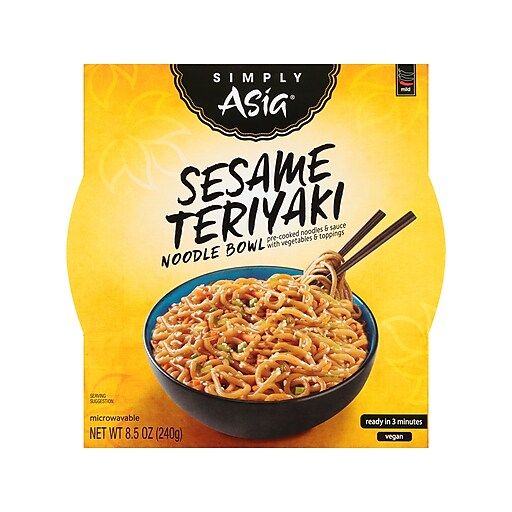 Photo 1 of Simply Asia Noodle Bowl Sesame Teriyaki, PK6
