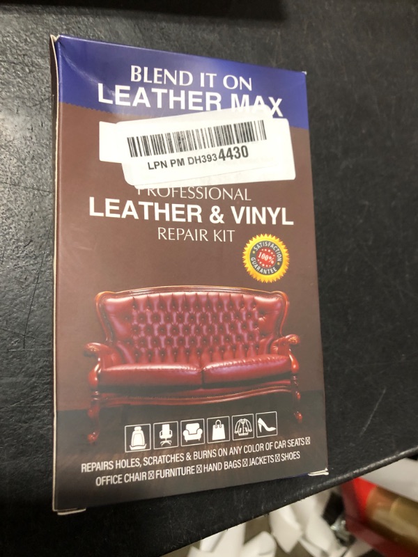 Photo 2 of Leather Max Grey Mix Vinyl and Leather Repair Kit - Restorer of Your Furniture, Jacket, Sofa, Boat or Car Seat, Easy Instructions to Match Any Grey Color, Restore Any Material, Bonded, Italian