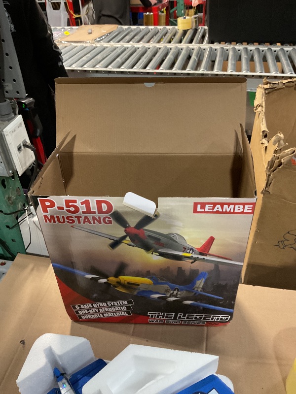 Photo 1 of ***NON REFUNDABLE, PARTS ONLY, MISSING REMOTE***LEAMBE RC Plane 4 Channel Remote Control Airplane with 3 Modes - Ready to Fly Upgrade P51 Mustang RC Airplane for Beginners Adult with Xpilot Stabilization System & One Key Aerobatic