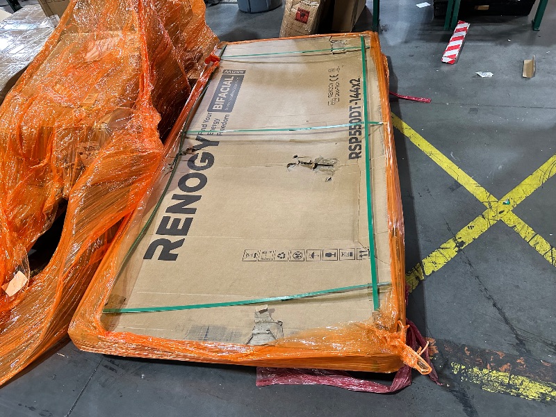 Photo 1 of **FACTORY SEALED/HEAVY PICKUP**Renogy Bifacial 2pcs 550 Watt Solar Panels 12/24 Volt Monocrystalline PV Power Charger On/Off-Grid 1100W Supplies for Rooftop Charging Station Farm Yacht and Other Off-Grid Applications
