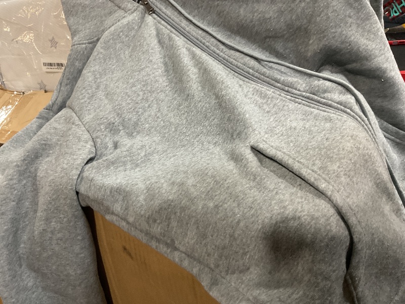 Photo 1 of **HOODIE STRING TO BE BROUGHT THROUGH THE HOLE, HAS FUZZY TEXTURE***ORIGINIAL DELUXE GRAY HOODIE xl