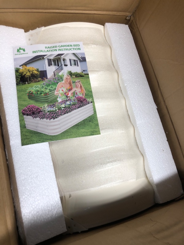 Photo 1 of (appears new)GoCampDriect 4 in 1 Raised Garden Bed - 5x3x1.4ft Galvanized Raised Garden Boxes Outdoor Corrosion Resistant | Variable Shape 6x2x1.4ft Metal Raised Garden Beds for Planting Vegetable, Fruits,Flower