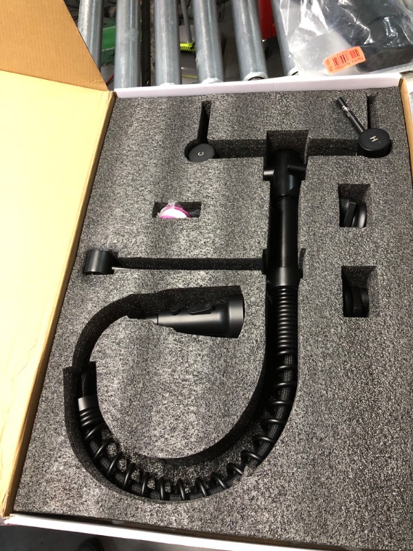 Photo 4 of *LIKE NEW*
Fonveth Black Kitchen Faucet for wall hookup not counter hookup 