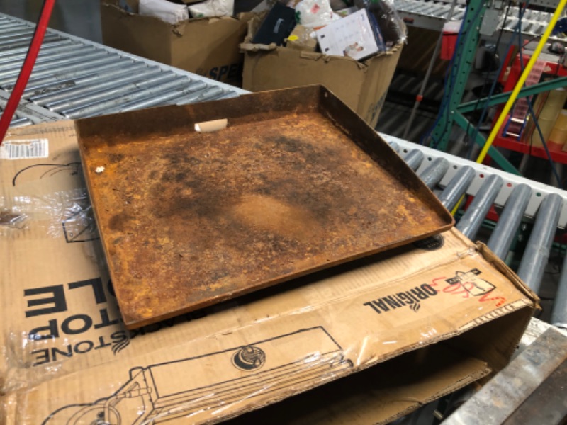 Photo 1 of ***HEAVILY USED - RUSTED AND DIRTY - INCOMPLETE - MISSING PARTS - SEE PICTURES***
Blackstone 1971 Original 17” Tabletop Griddle with Stainless Steel Front Plate, Powder Coated Steel, Black