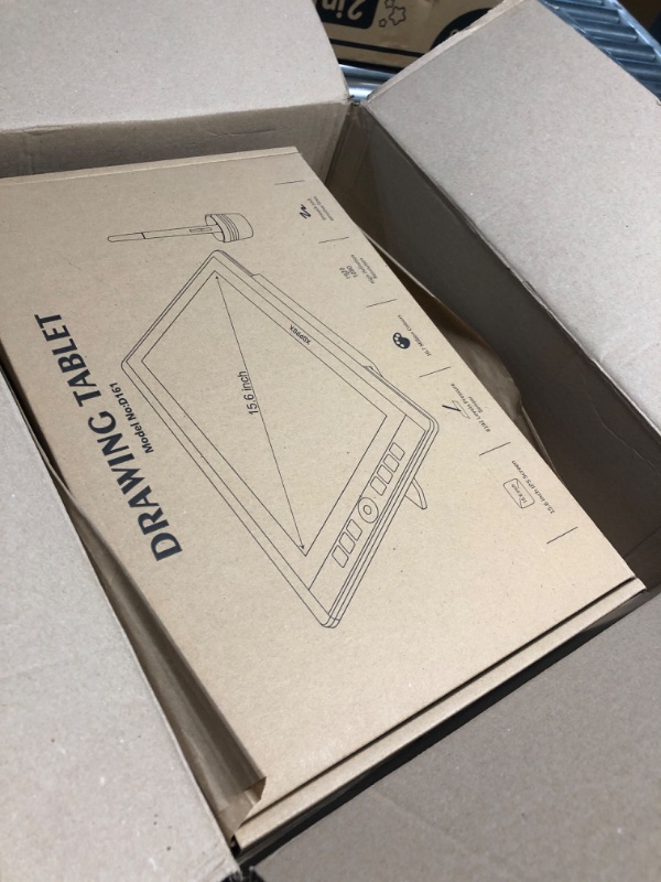Photo 1 of **DAMAGED BY USB PORT, STILL POWERS ON**
Drawing Tablet with Screen, 15.6'' XOPPOX Graphics Drawing Monitor Pen Display with 1080P Full Laminated Screen,Tilt 8192 Levels Battery-Free Stylus,Adjustable Stand,Compatible for Window/Mac