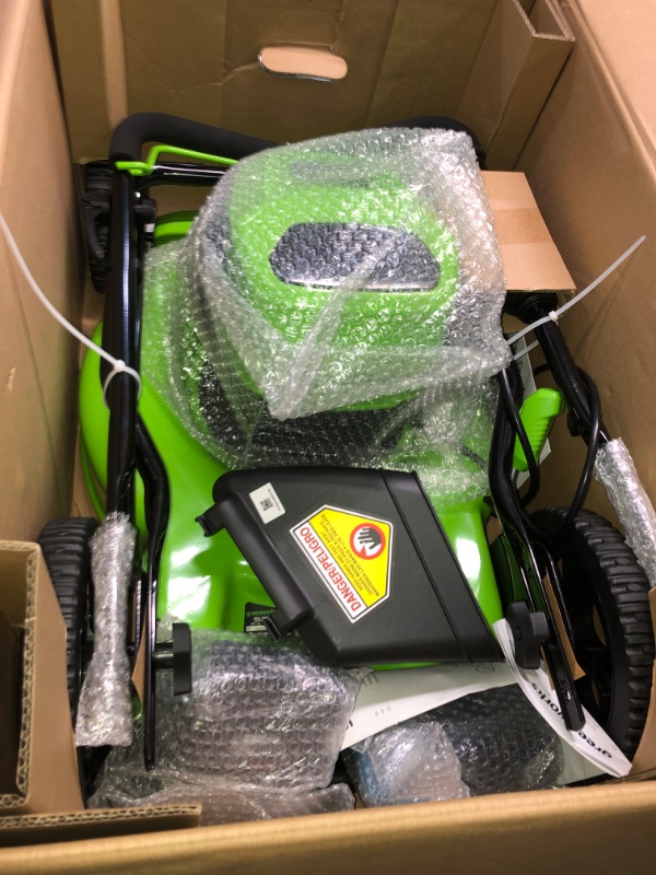 Photo 1 of Greenworks 40V 19" Brushless Lawn Mower (High Wheel), 5.0Ah Battery