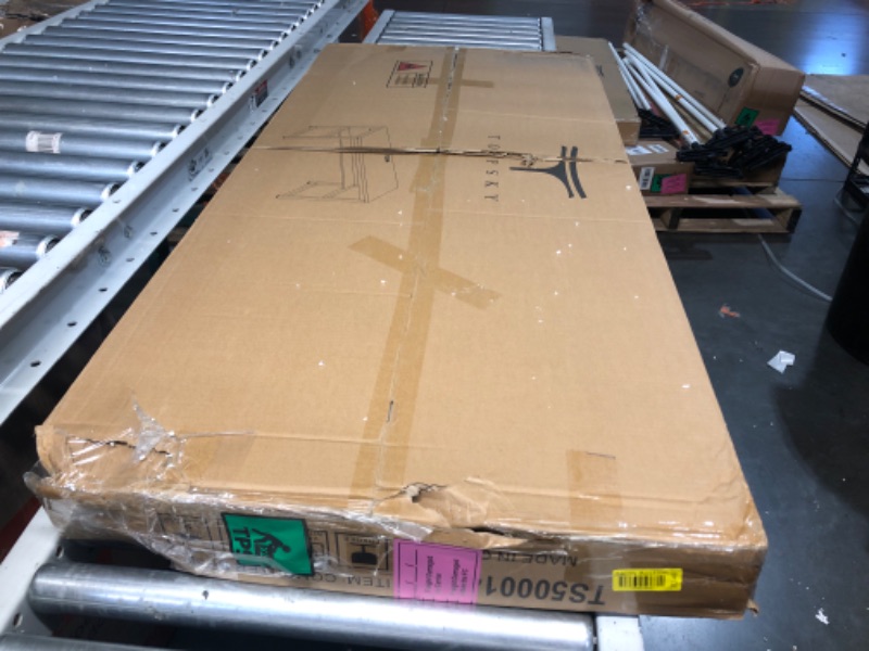 Photo 1 of ***FACTORY SEALED***
TOPSKY Computer Desk with Bookshelf/Metal Hole Cable Cover 1.18" Thick Desk (55", Espresso Gray)