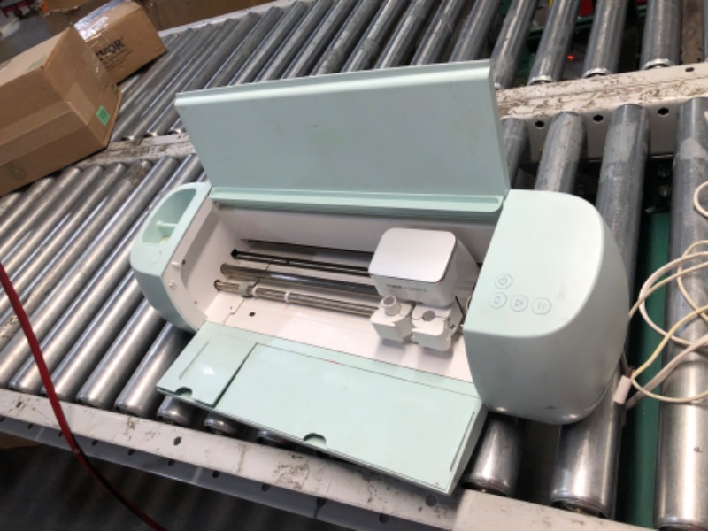 Photo 1 of ***HEAVILY USED AND DIRTY - DOESN'T POWER ON - UNABLE TO TROUBLESHOOT***
Cricut Explore 3 & Digital Content Library Bundle - Includes 30 images in Design Space App - 2X Faster DIY Cutting Machine for all Crafts, Cuts 100+ Materials Blue