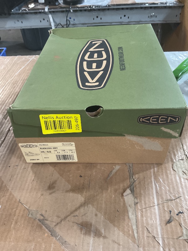 Photo 1 of (DIRTY) (SIGNS OF USE) (SIZE 9.5) 
KEEN Men's Zionic Low Height Waterproof All Terrain Hiking Shoes, Black/Steel Grey, 9.5
