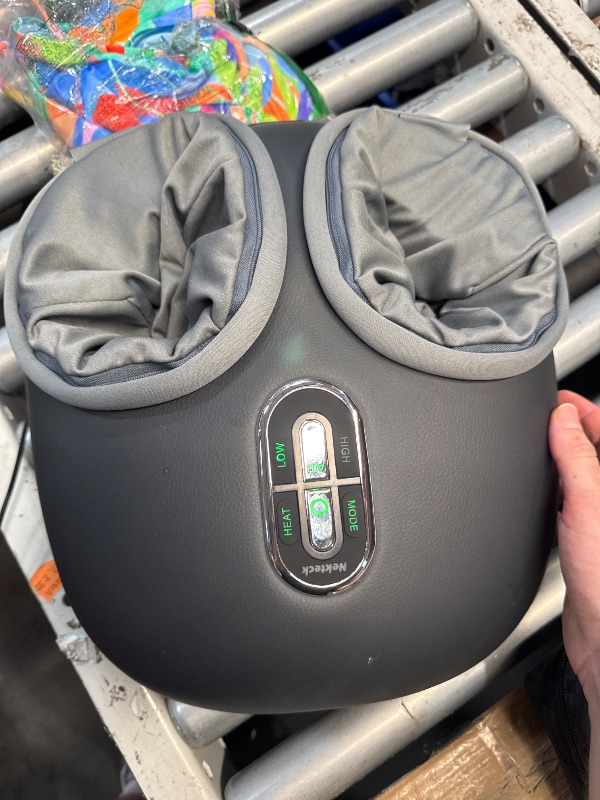 Photo 1 of (POWER TESTED) Nekteck Shiatsu Foot Massager Machine with Soothing Heat, Deep Kneading Therapy, Air Compression, Improve Blood Circulation and Foot Wellness,Relax for Home or Office Use(Gray)
