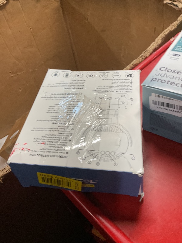 Photo 1 of Portable Clip on Fan 65 Working Hours, Camping Fan with LED Lights & Hook, 12000 Capacity Battery Operated Fan with Clamp, USB Rechargeable for Desk, Tent, Treadmill, Stroller, Golf Cart, Home