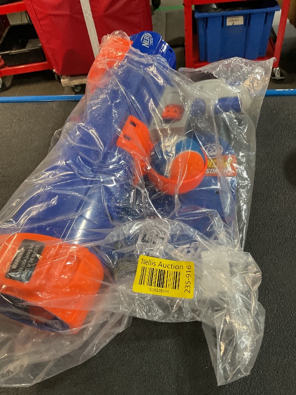 Photo 1 of Nerf Dog Tennis Ball Blaster Dog Toy Blue/Orange, 16 Inch Compact Blaster with 1 Ball
