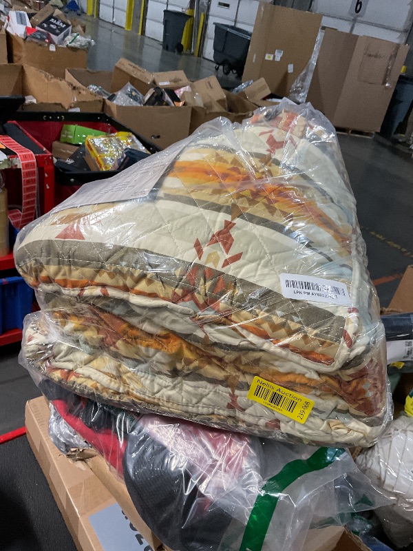 View 2 of CARSTENS, INC. Western Aztec Country Bedding Set, Southwestern Microfiber Quilt Set, Wrangler Western Amarillo Sunset, King