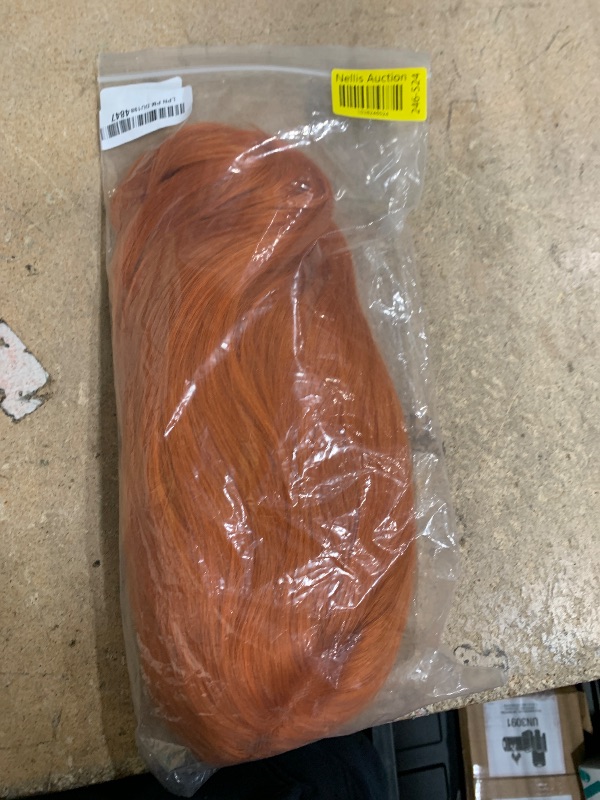 Photo 1 of Ginger Bob Wig Human Hair 14inch Orange Bob Wig for Women 13x1x4 Lace Front Wigs Real 180% Density Ginger Bob wig Human Hair Pre Plucked Bleached Knots with Baby Hair (14inch, 180% Orange bob)