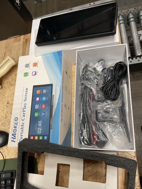 Photo 1 of ***(NO RETURNS OR REFUNDS/ FOR PARTS ONLY/ NON FUNCTIONAL)***
Wireless Carplay Screen for Car: 10.26" HD IPS Touchscreen, 4K Dash Cam/1080P Backup Camera, Bluetooth, GPS Navigation, Car Stereo, Mirror Link, AirPlay, Apple Carplay for All Vehicles HAOKEO**