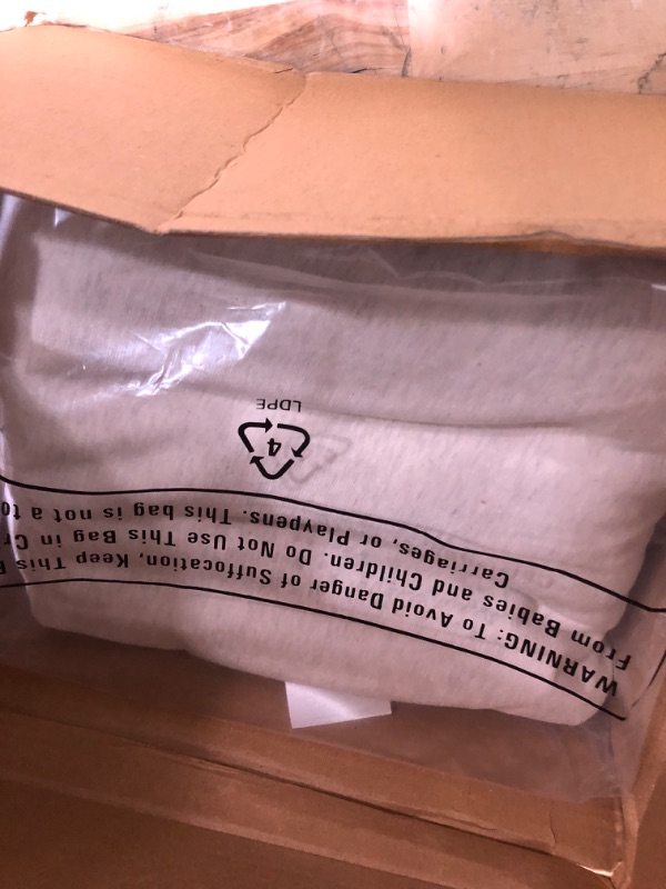 Photo 1 of Amazon Basics Cotton Jersey 4-Piece Soft, Breathable, Wrinkle-Free Bed Sheet Set, Queen, Oatmeal, Solid