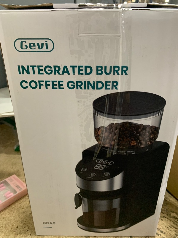 Photo 1 of (used)(see all images) Gevi Conical Burr Coffee Grinder, Adjustable Burr Mill with 35 Precise Grind Settings, Anti-Static