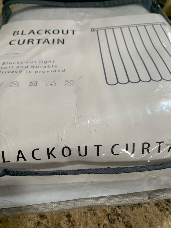 Photo 1 of 100% Blackout Shield Linen Blackout Curtains for Bedroom 84 Inches Long, Back Tab/Rod Pocket Living Room Drapes, Thermal Insulated Blackout Curtains 2 Panels Set, 50" W x 84" L, Cream
