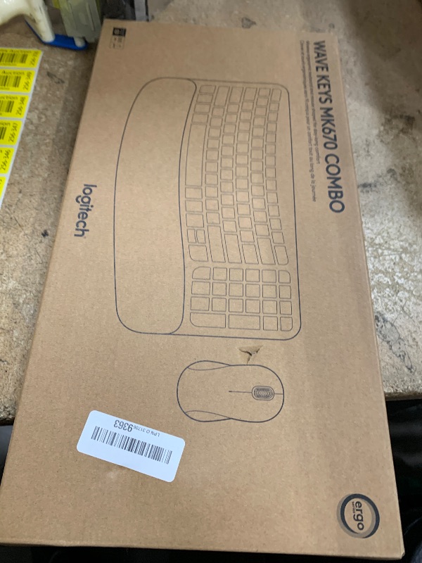 Photo 1 of Logitech Wave Keys MK670 Combo, Wireless Ergonomic Keyboard with Signature M550 L Wireless Mouse, Comfortable Natural Typing, Bluetooth, Logi Bolt, for Multi-OS, Windows/Mac - Graphite