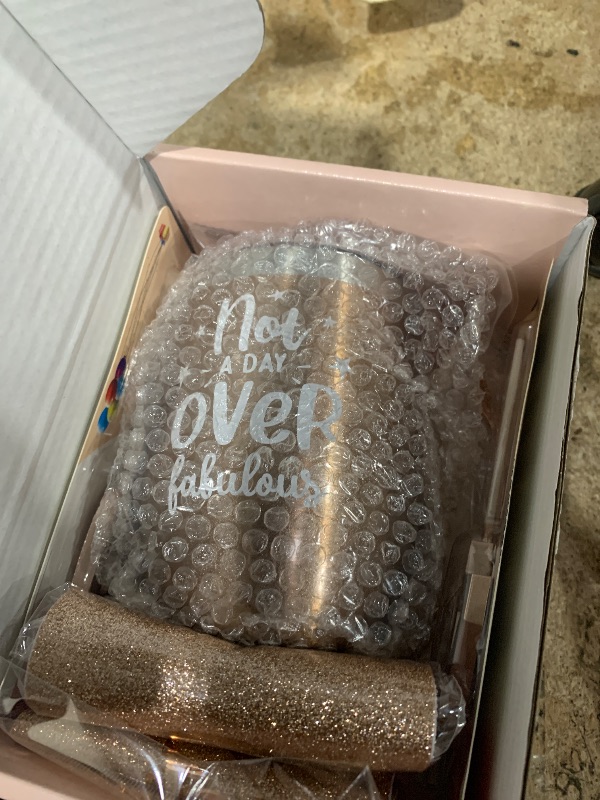 Photo 1 of 40th Birthday Decorations Gifts for Women Including Crown, Sash, Cake Topper, Candles and 12oz Wine Tumbler with Lid, 40th Birthday Gifts Women