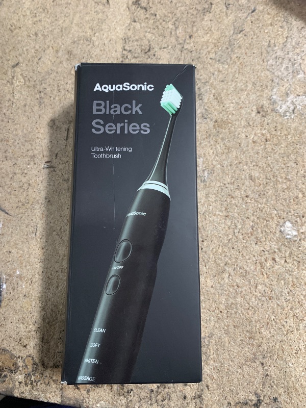 Photo 1 of Aquasonic Black Series Ultra Whitening Toothbrush – ADA Accepted Electric Toothbrush- 8 Brush Heads & Travel Case – 40,000 VPM Electric Motor & Wireless Charging - 4 Modes w Smart Timer