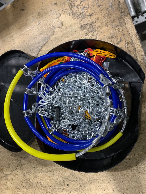 Photo 1 of 2 Packs Tire Chains Car Anti Slip Snow Chains for SUV/Truck/Car in Snow, Sand, Mud and Ice (KN140)