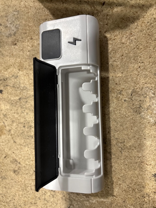 Photo 1 of Toothbrush Holders Black Toothbrush Holder Wall Mounted with 5 Toothbrush Holder Slots, Electric Tooth Brushing Holder & 6 mim Timed Cleaning Bathroom Accessories