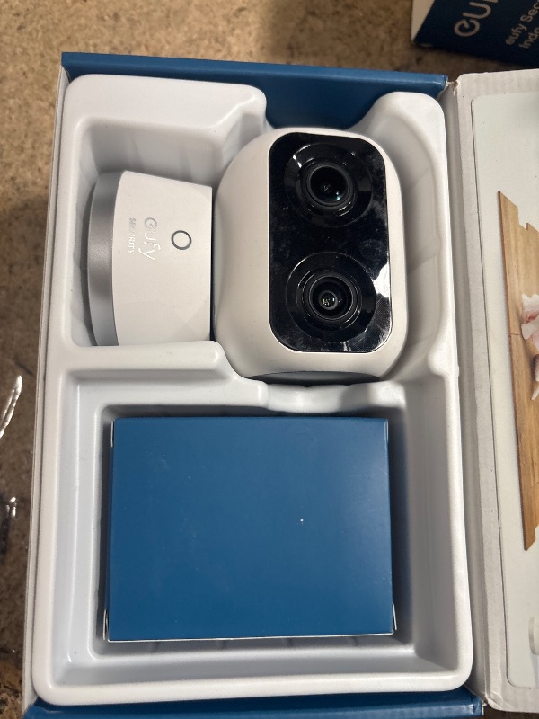 Photo 1 of eufy Security Indoor Cam S350, Dual Cameras, 4K UHD Security Camera with 8× Zoom, 360° Camera, Baby Monitor, Pet Camera, Human/Pet Detection, AI Tracking, 2.4G/5G Wi-Fi, Plug in