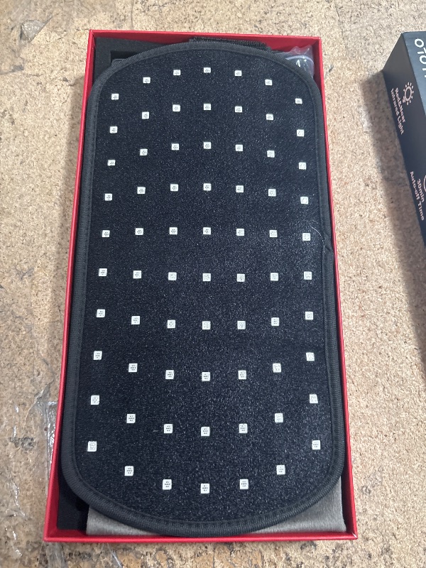 Photo 1 of ALLOLO Red Light Therapy for Body, 3-in-1 LED Bead Red Light Therapy Belt with Timer Remote Control, 12.6"*6.3" 660nm&850nm Infrared Light Therapy for Body Pain Relief Wearable for Muscle Repair