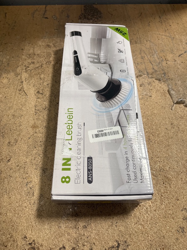 Photo 1 of Leebein Electric Spin Scrubber, Cordless Cleaning Brush with 8 Replaceable Brush Heads, Tub and Floor Tile Power Scrubber Dual Speed with Adjustable & Detachable Handle for Bathroom Cleaning