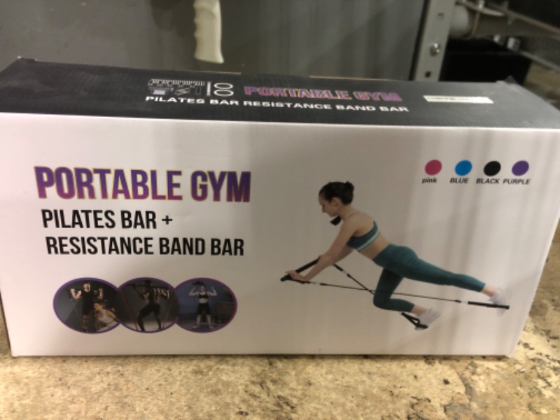 Photo 1 of Picco Pilates Bar Kit with Resistance Bands, Exercise Bar with AB Roller,Squat,Glutes, Ankle Straps,at Home Workout Equipment