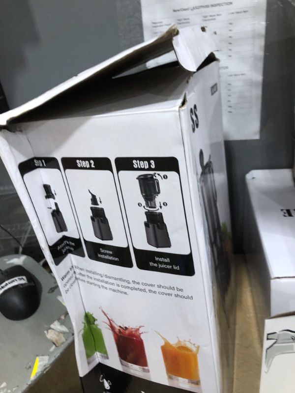 Photo 1 of ***(PARTS ONLY/ NON REFUNDABLE/ NO RETURNS OR REFUNDS)***
Juicer Machines with 5.8" Extra Large Feed Chute, Cold Press Juicer For Whole Vegetables and Fruits, 350W Professional Masticating juicer Easy to Clean for Batch Juicing (Titanium Gray)