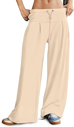 Photo 1 of  2025 Women Cotton Baggy Wide Leg Streetwear Sweatpants Drawstring Low Rise S/M