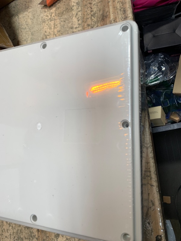 Photo 1 of 9" x 9" x 4" PVC Plastic Junction Box with Pre Molded 3/4" & 1" Punch in Holes Electrical Boxes Waterproof Project Junction Conduit Box for Electrical Enclosure Outdoor