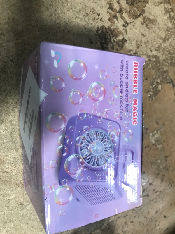 Photo 1 of Upgraded Bubble Machine with 2 Speed Levels,Blow 20000+ Bubbles/Minute,Portable Automatic Bubble Machine for Kids Toddlers,Durable Bubble Maker Outdoor Toys Gifts for Birthday,Wedding,Party,Christmas