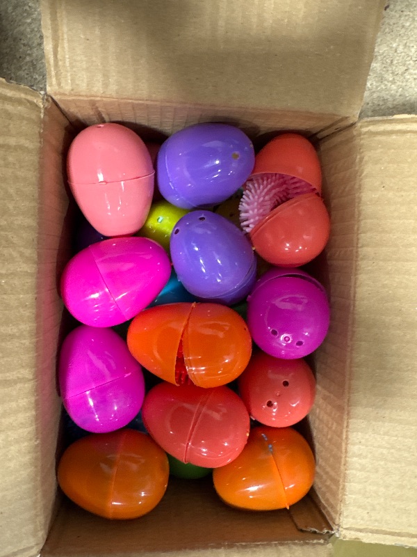 Photo 1 of 24 Pack Prefilled Easter Eggs with Bunny Stretchy Strings Sensory Fidget Toys Inside Great for Kids Aduts Toddlers Easter Basket Stuffers Egg Fillers Gifts