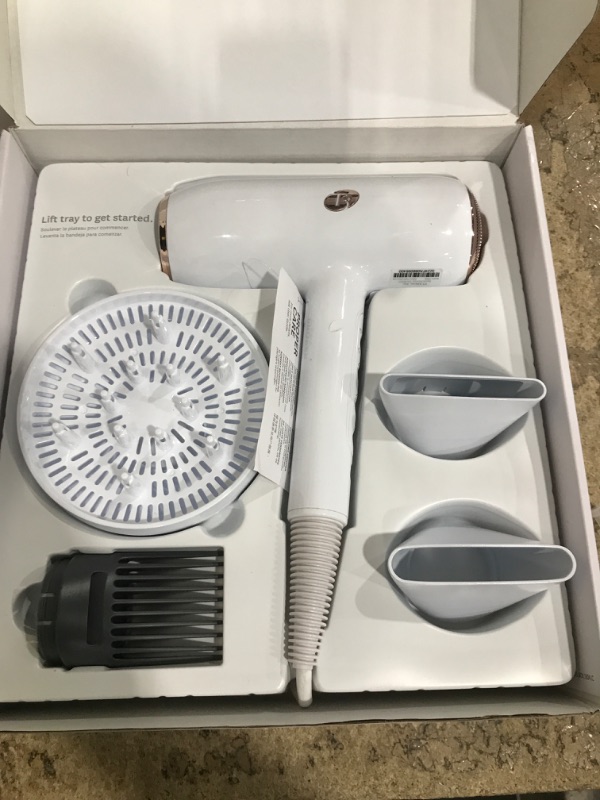 Photo 1 of ***SEE NOTES***    T3 Featherweight StyleMax Professional Ionic Hair Dryer with Custom Heat Automation & 4 Attachments, Fast Drying, Lightweight with 5 Heat & 3 Speed Settings, 2 Concentrators, Diffuser & Smoothing Comb
