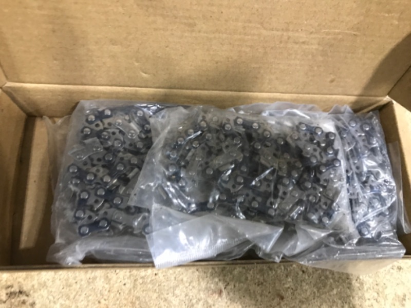 Photo 1 of 5 Pack 18 Inch Chainsaw Chain 62 Drive Links .050" Gauge, 3/8" Pitch Replacement Chains Compatible with Ryobi, Kobalt, Echo, Poulan, Craftsman and more