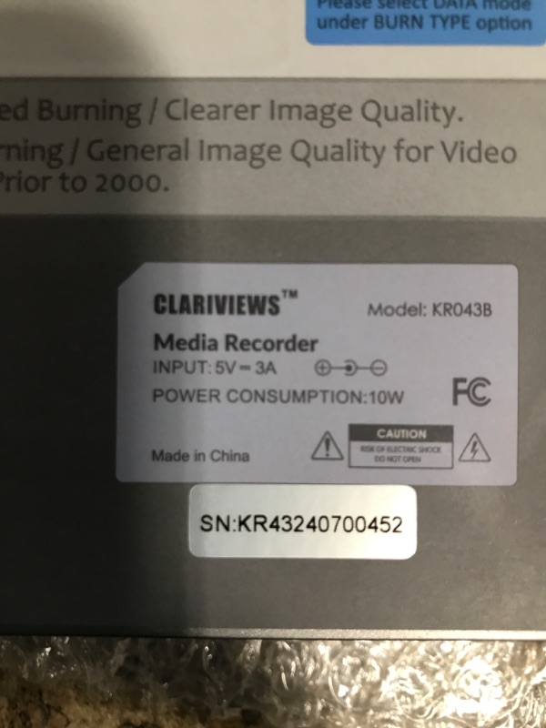 Photo 1 of Clariviews VHS to DVD Recorder, TV to USB Device or SD Card or HDD Recorder, Smart Phone WiFi to DVD/USB/SD/HDD Copy, WiFi APP Media Recorder?Comes with 10 Free DVD-R ?
