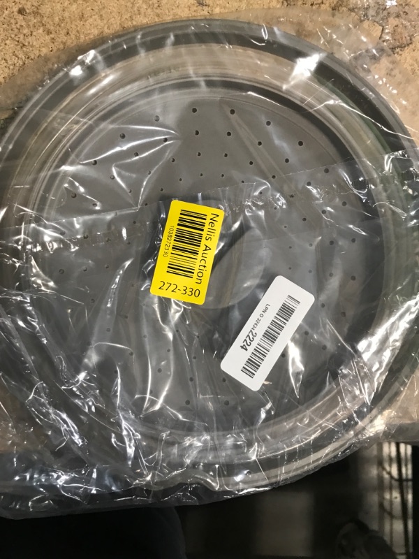 Photo 1 of Microwave Splatter Cover Vented for Food, Splatter Guard & Colander Kitchen Gadget for Fruit Vegetables Microwave Plate Cover with Hook Hole,Dishwasher-Safe,BPA-Free Silicone & Plastic (1 Pack)