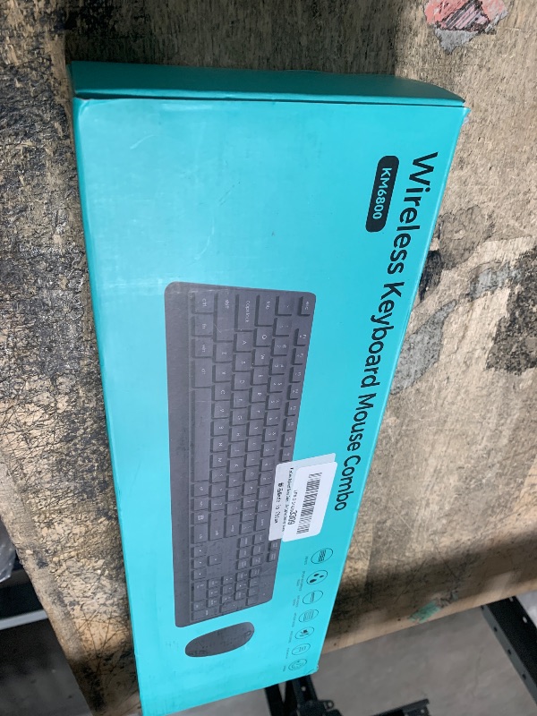 Photo 1 of Wireless Keyboard and Mouse Combo for Windows, 2.4G Full-Sized External Cordless Computer Keyboard Mouse Combo for Laptop PC Desktop Chrome Mac, Number Pad 1600 DPI Silent Mouse USB Receiver (Black)