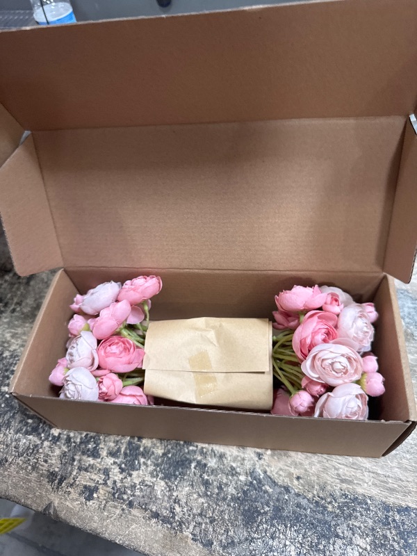 Photo 1 of Ling's Moment Ranunculus Artificial Flower, Faux Silk Mini Ranunculus Flowers for DIY Bouquet, Bulk Fake Wedding Filler Flowers for Centerpieces Arrangements Bridal Shower Decorations, Dusty Rose