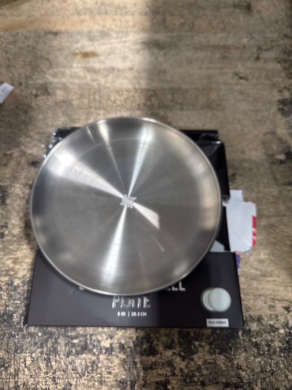 Photo 1 of Stanley Wildfare Pro Stainless Steel Plate | 8 in Stackable Plate | Packable Outdoor Dishware | Camping Essentials for Your Camp Kitchen | BPA-Free | Pale Pebble & Stone