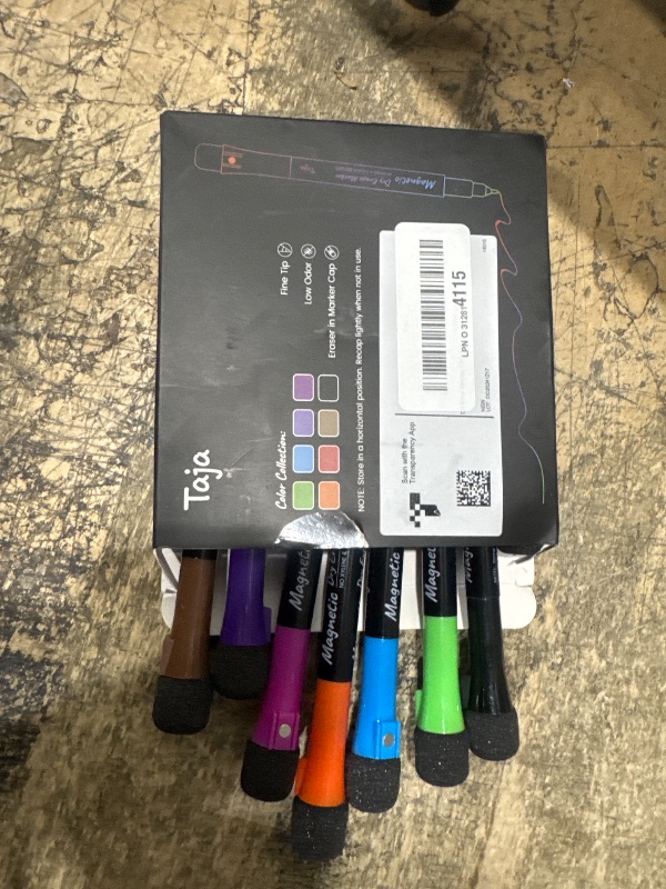 Photo 1 of *UNKNOWN IF ALL WORK* Magnetic Dry Erase Whiteboard Markers, 8 Count Colorful Fine Tip Thin Dry Erase Markers with Eraser for Home Office School Supplies-Brilliant