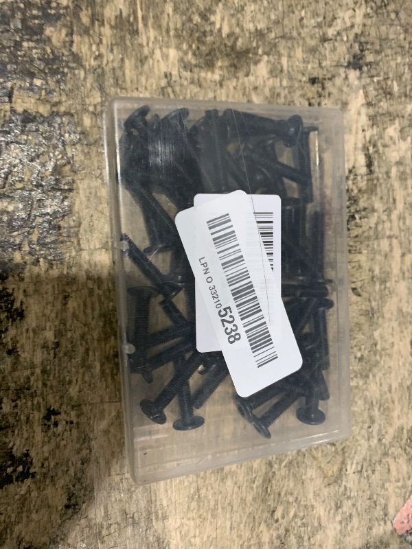 Photo 1 of DGJSWJ M5 x 25mm Countersunk Socket Cap Allen Bolts, Flat Round Head Socket Cap Screws, Furniture Screws, Carbon Steel, Full Thread, Black Oxide Finish, 50 PCS
