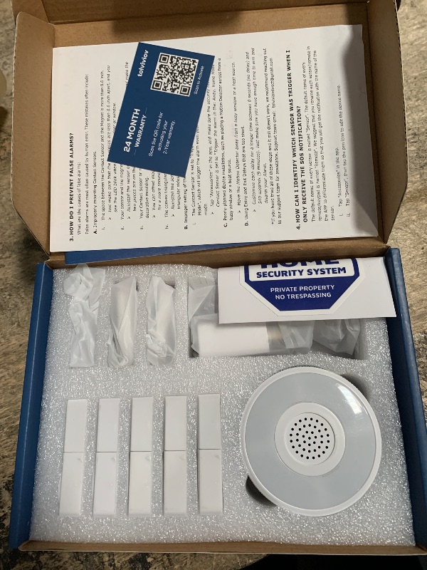 Photo 1 of WiFi Door Alarm System, Wireless DIY Smart Home Security System, with Phone APP Alert, 8 Pieces-Kit (Alarm Siren, Door Window Sensor, Remote), Work with Alexa, for House, Apartment, by tolviviov