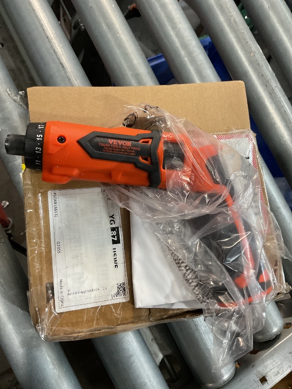Photo 1 of (Used)(incomplete)VEVOR Cordless Screwdriver,4V 7Nm Electric Screwdriver Rechargeable Set with 12 Accessory Kit and Charging Cable