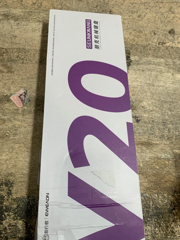 Photo 1 of EWEADN V20 Typewriter Keyboard Wireless, 104 Keys Typewriter Style Mechanical with White Backlit, Media Knob, Pink Switch 2.4G/Bluetooth/USB-C Wired Retro Full Size Keyboard for Windows/Mac/PC-Pink